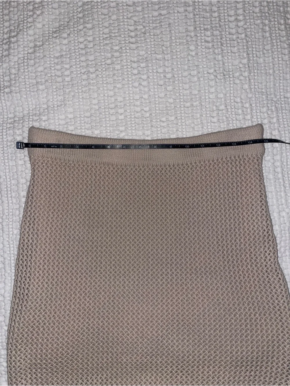 ZSupply Z supply tan Knit Cream Mini Skirt Crochet Style sz small